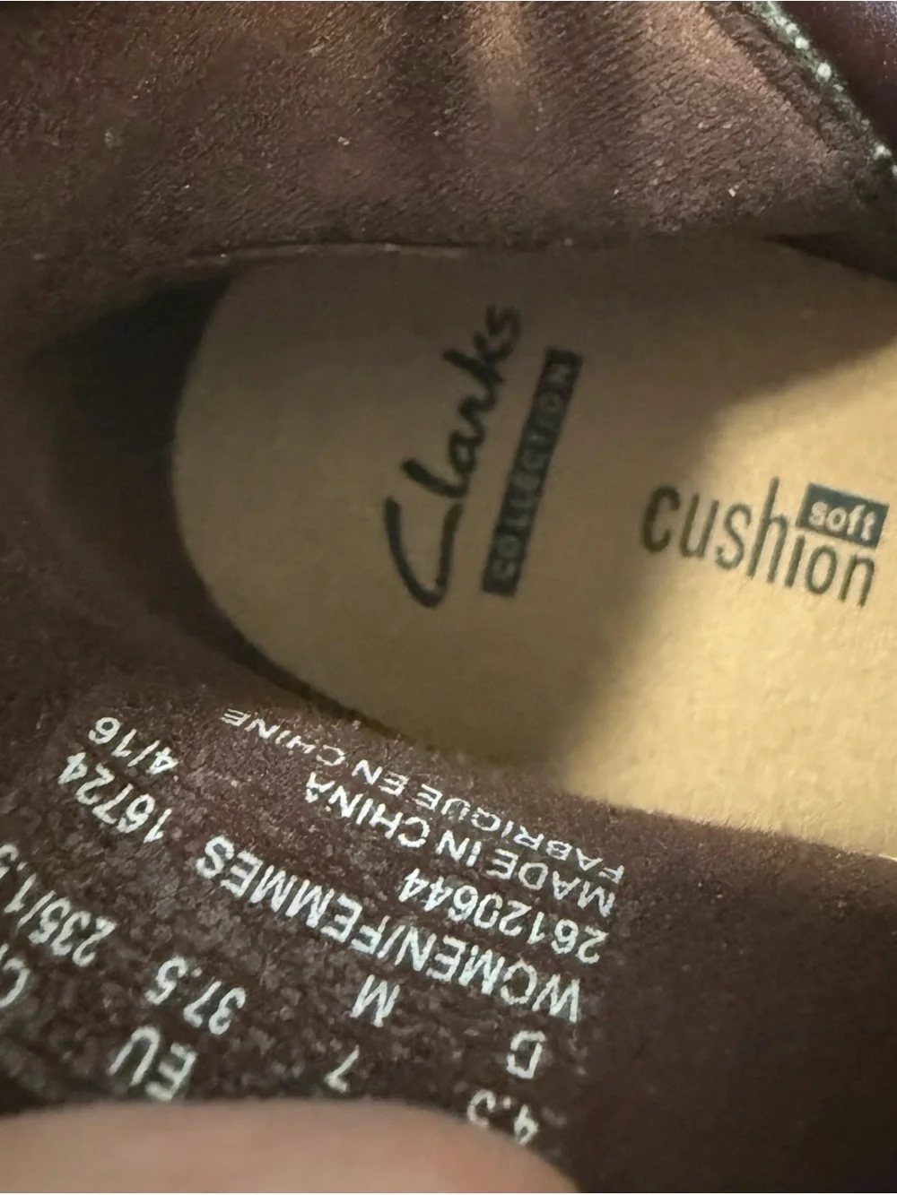 Clarks Collection Cushion Brown Leather Ankle Boots Women’s 7M Double Strap